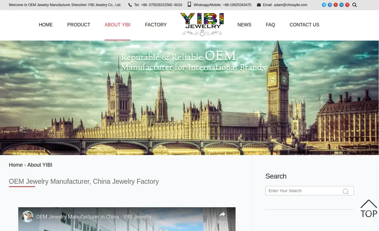 YIBI Jewelry Website