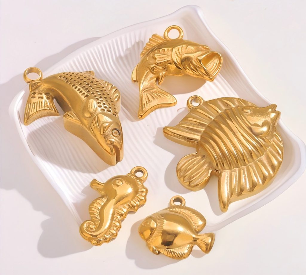 DIY Fish Stainless Steel Women's Pendants