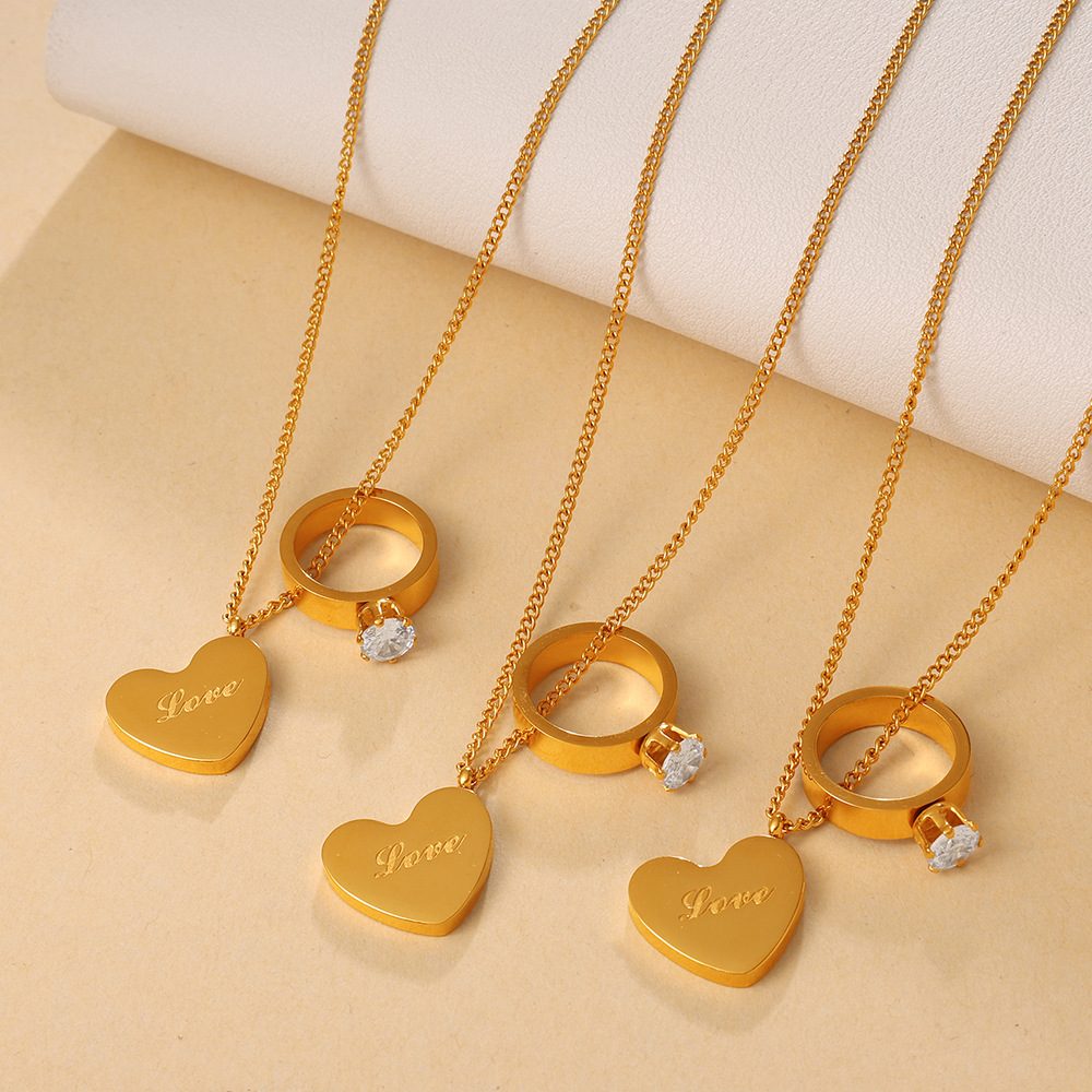 Love Letter Heart Pendant Necklace