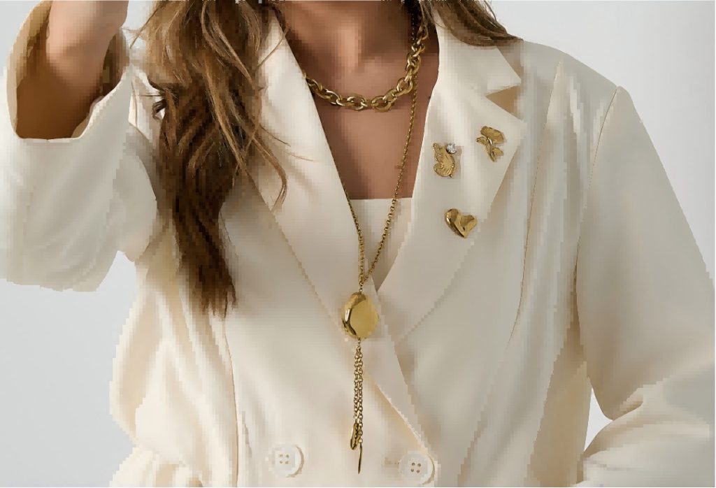 Stainless Steel Pendant Necklace Irregular Shape