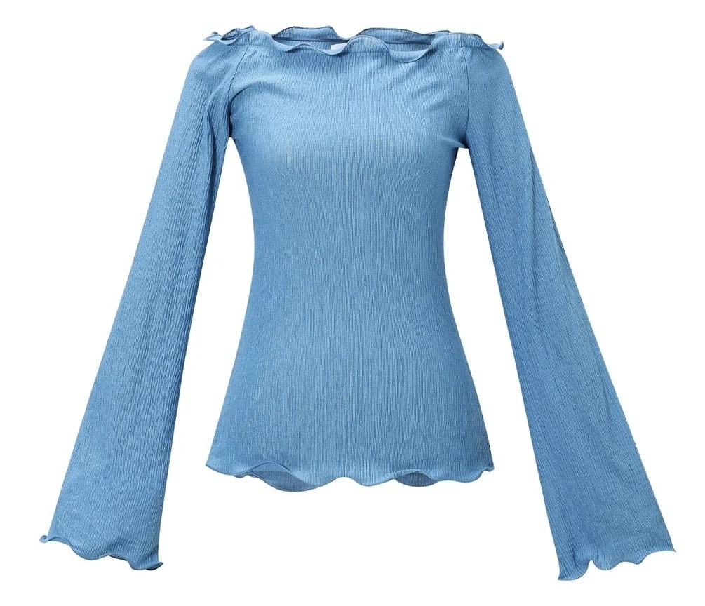 Blue Wavey Top Clothes