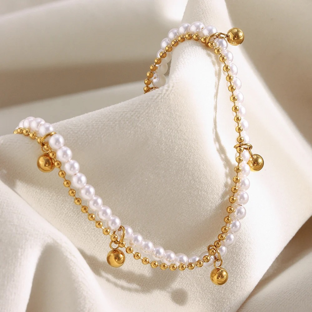 Elegant Imitation Pearl Beaded Necklace
