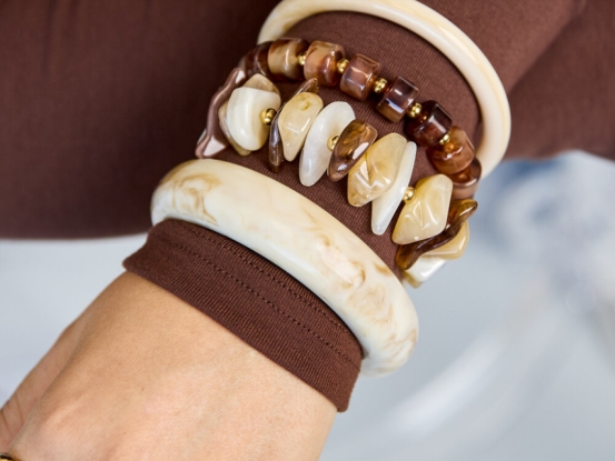 Acrylic Beaded Bracelets Simple Daily Series