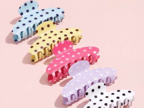 Hair Clips Polka Dots Daily Imitation Acetate Sheet Daily Accessories